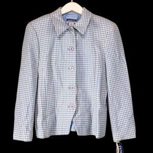 Vintage Pendleton Classic Authentic 100% Wool Blazer Blue Reflection Size 12 New